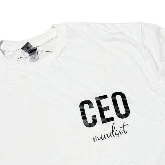 CEO Mindset T-Shirt, Small Business Owner shirt, Boss Babe Tee White - Picture 4 of 5